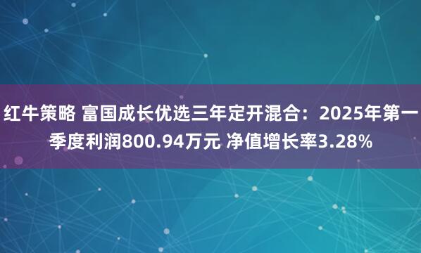 红牛策略 富国成长优选三年定开混合：2025年第一季度利润800.94万元 净值增长率3.28%