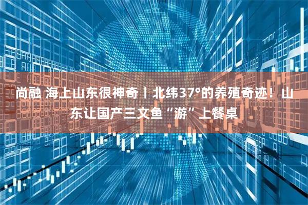 尚融 海上山东很神奇丨北纬37°的养殖奇迹！山东让国产三文鱼“游”上餐桌